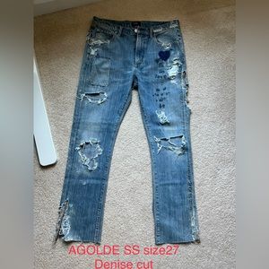 AGOLDE Denise cut destroyed vintage jeans